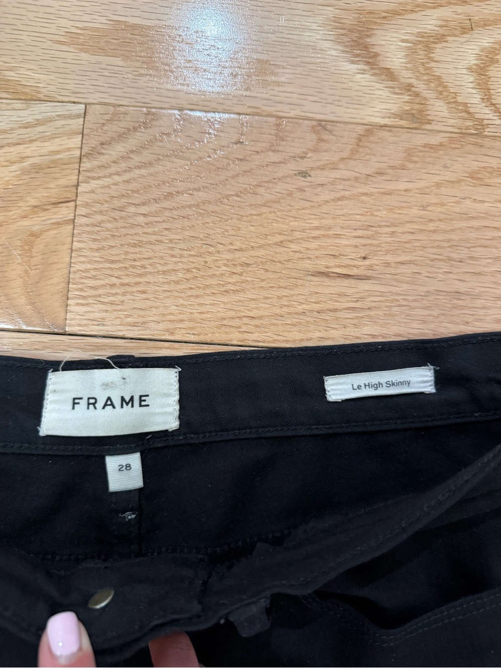 Frame Denim Le High Skinny Black Jeans